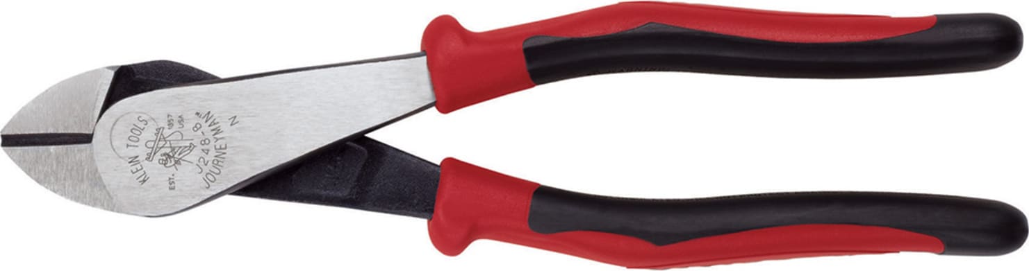Klein Tools J248-8 Journeyman High-Leverage Diagonal-Cutting Pliers - Angled Head