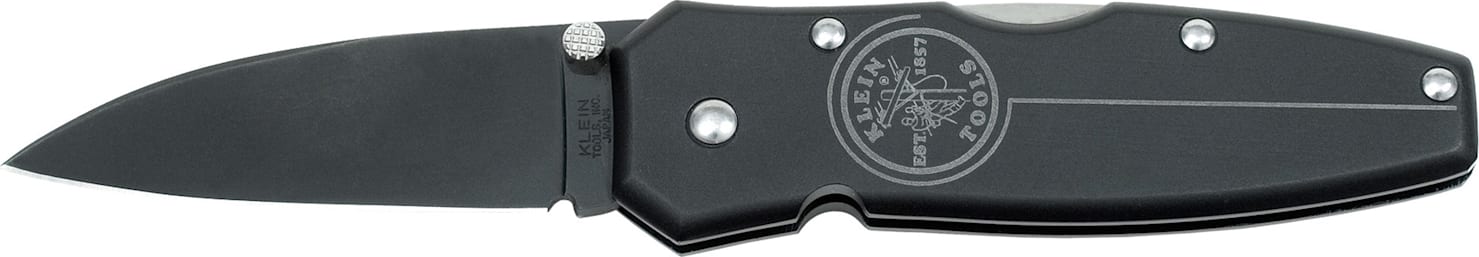 Klein Tools 44001-BLK Black Lightweight Lockback Knife (64 mm)