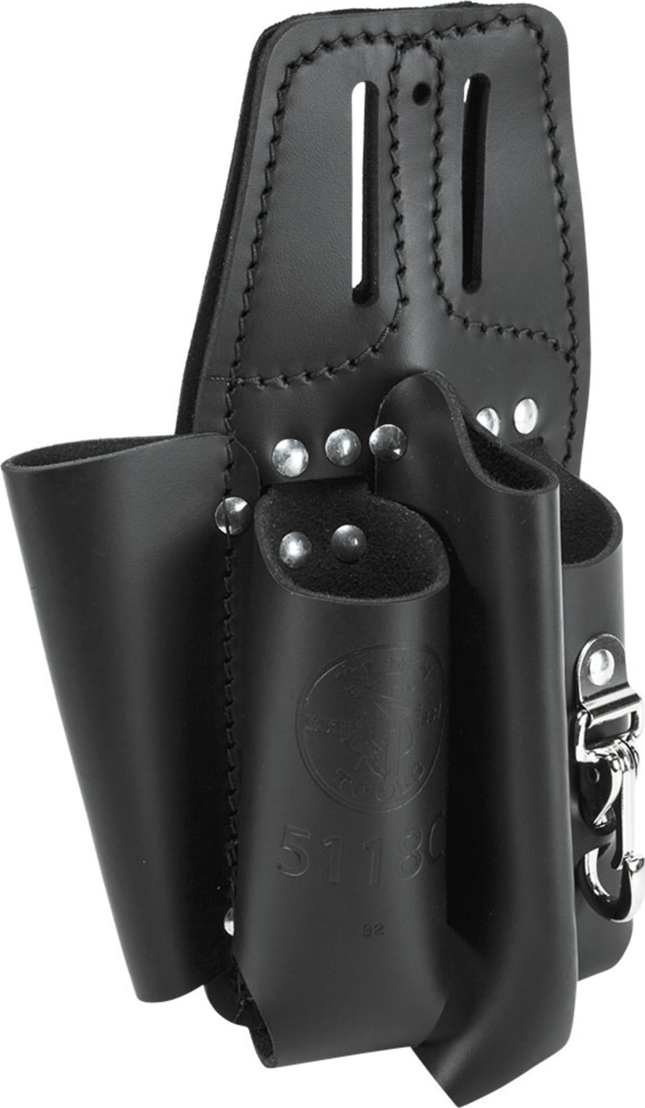 Klein Tools 5118C Black Leather Tool Pouch for Belts