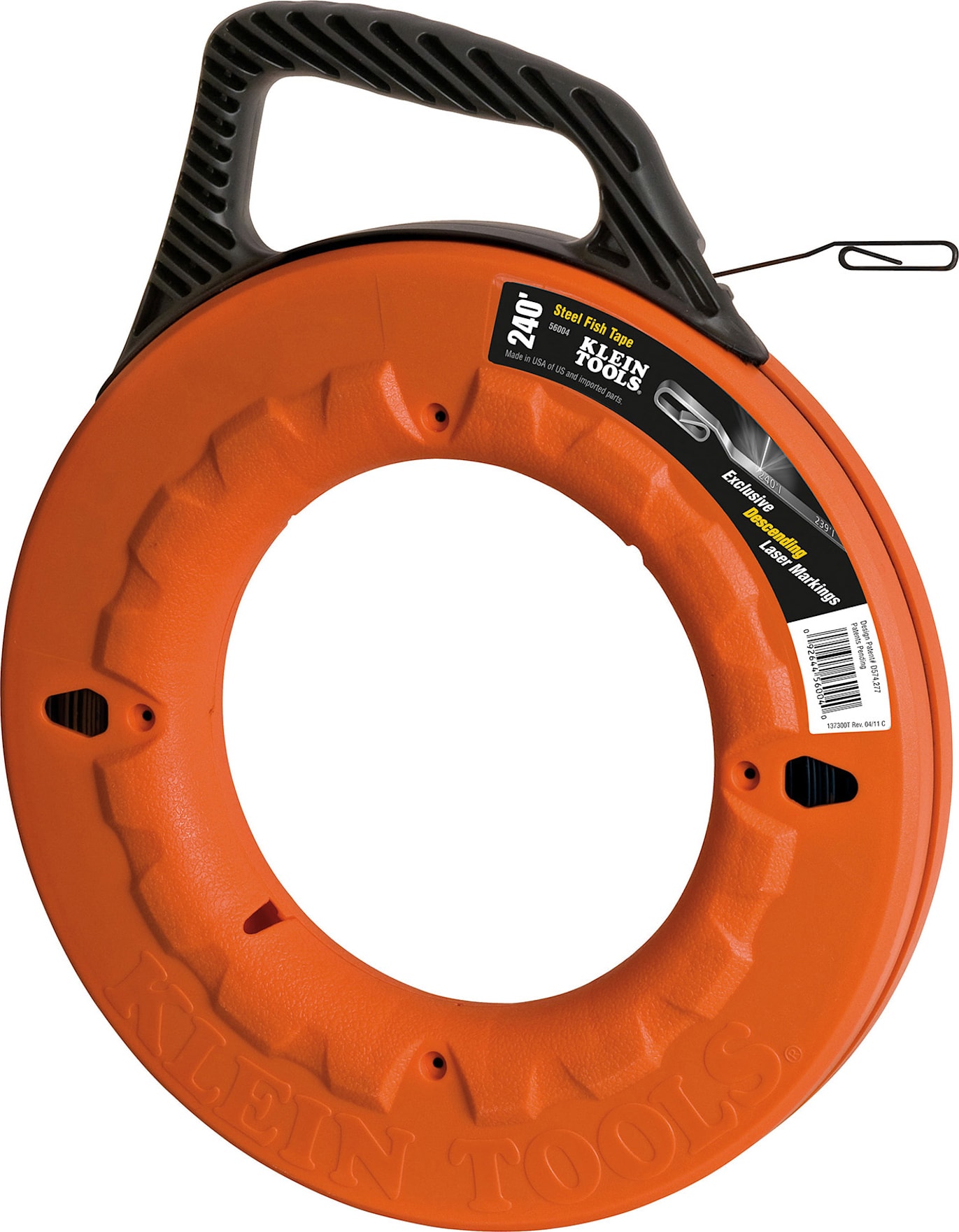 Klein Tools 56004 1/8" Wide Steel Fish Tape 240 ft