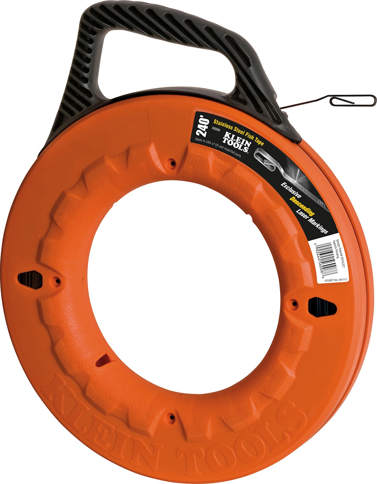 Klein Tools 56008 1/8" Stainless Steel Fish Tape (73 m)