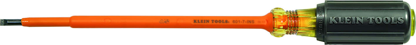 Klein Tools 601-7-INS Insulated 3/16" Cabinet - 7" Screwdriver