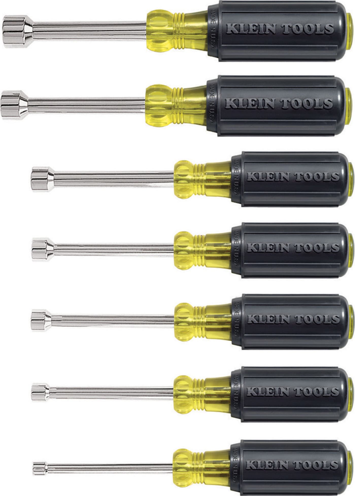 Klein Tools 631 7 Piece Nut Driver Set 3" Shafts