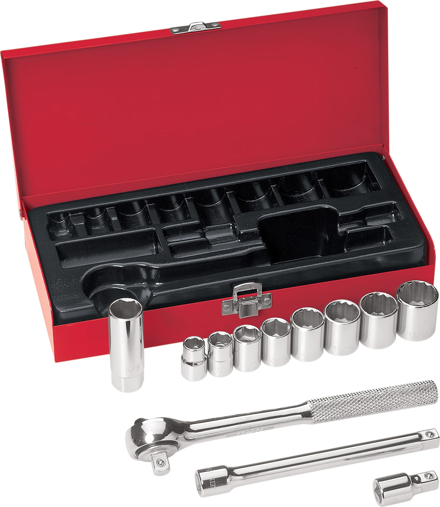 Klein Tools 65504 3/8" Drive Socket Wrench Set, 12 Pc