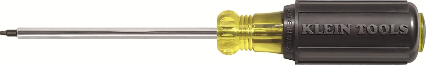 Klein Tools 663 #3 Square Recess Screwdriver 4'' Shank