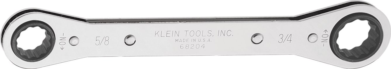 Klein Tools 68206 Ratcheting Box Wrench - 13/16" x 7/8"