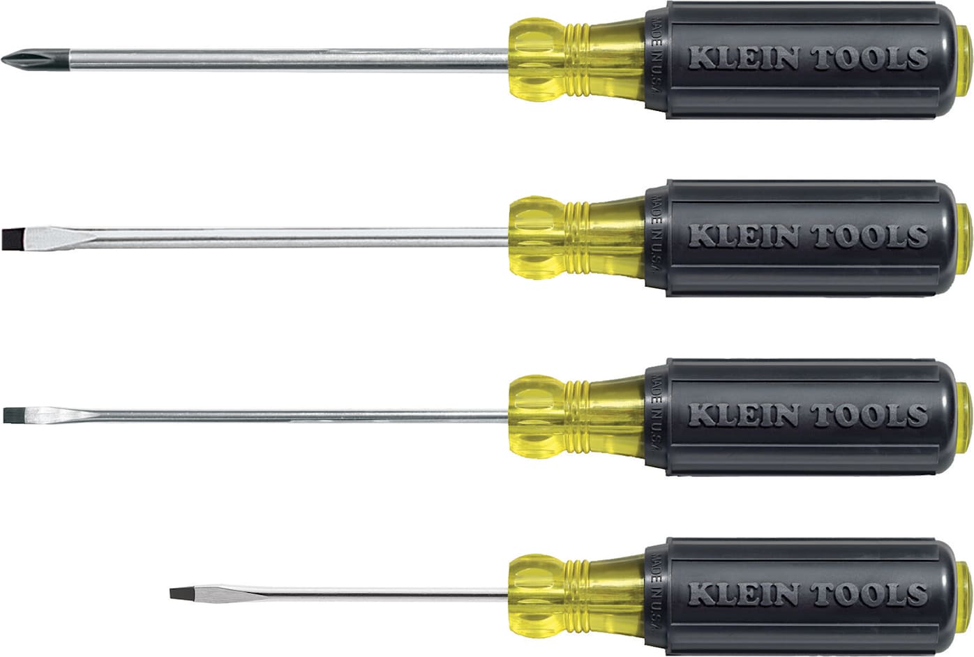 Klein Tools 85484 Mini Cushion-Grip Screwdriver Set 4 Piece