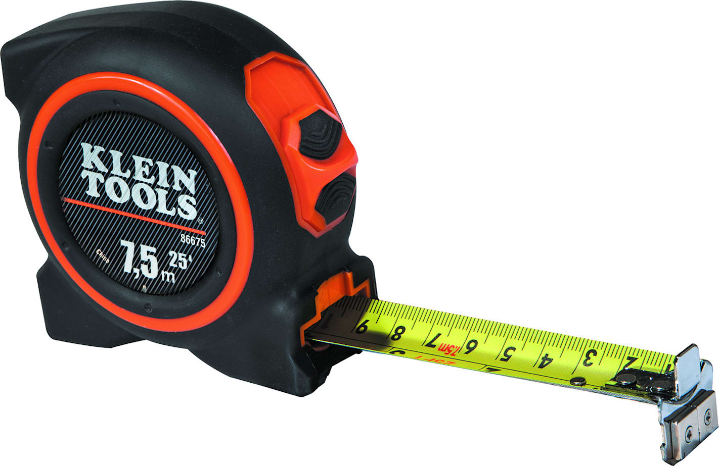 Klein Tools 86675 Tape Measure 7.5 m Magnetic Double Hook