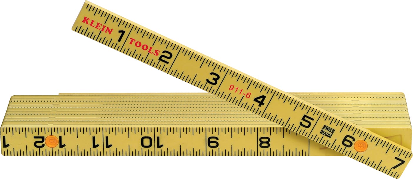 Klein Tools 911-6 Fiberglass Folding Rules - Outside Reading