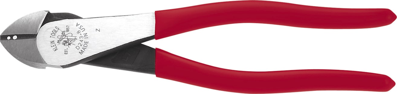 Klein Tools D243-8 Diagonal Cutting Pliers Stripping Holes
