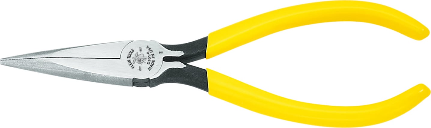 Klein Tools D301-6 Standard Long-Nose Pliers (6'')