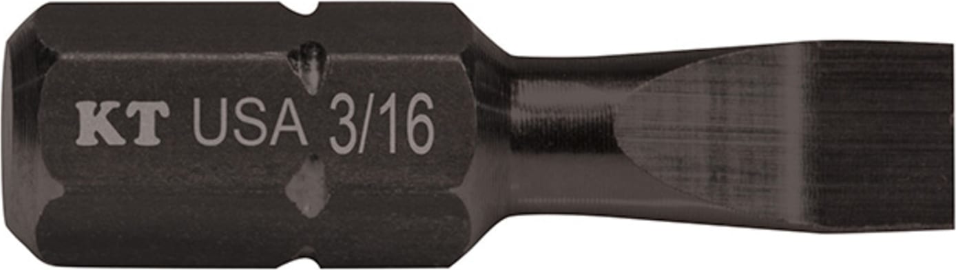 Klein Tools SL31615 Slotted Insert Power Drivers 3/16" - Bit 1", Pk 5