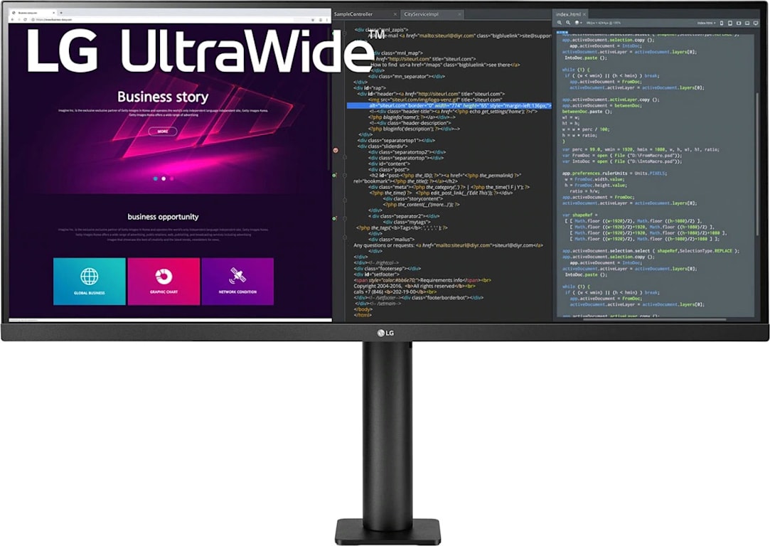 LG 34BN780-B - 34” IPS QHD UltraWide Monitor w/Ergonomic Stand
