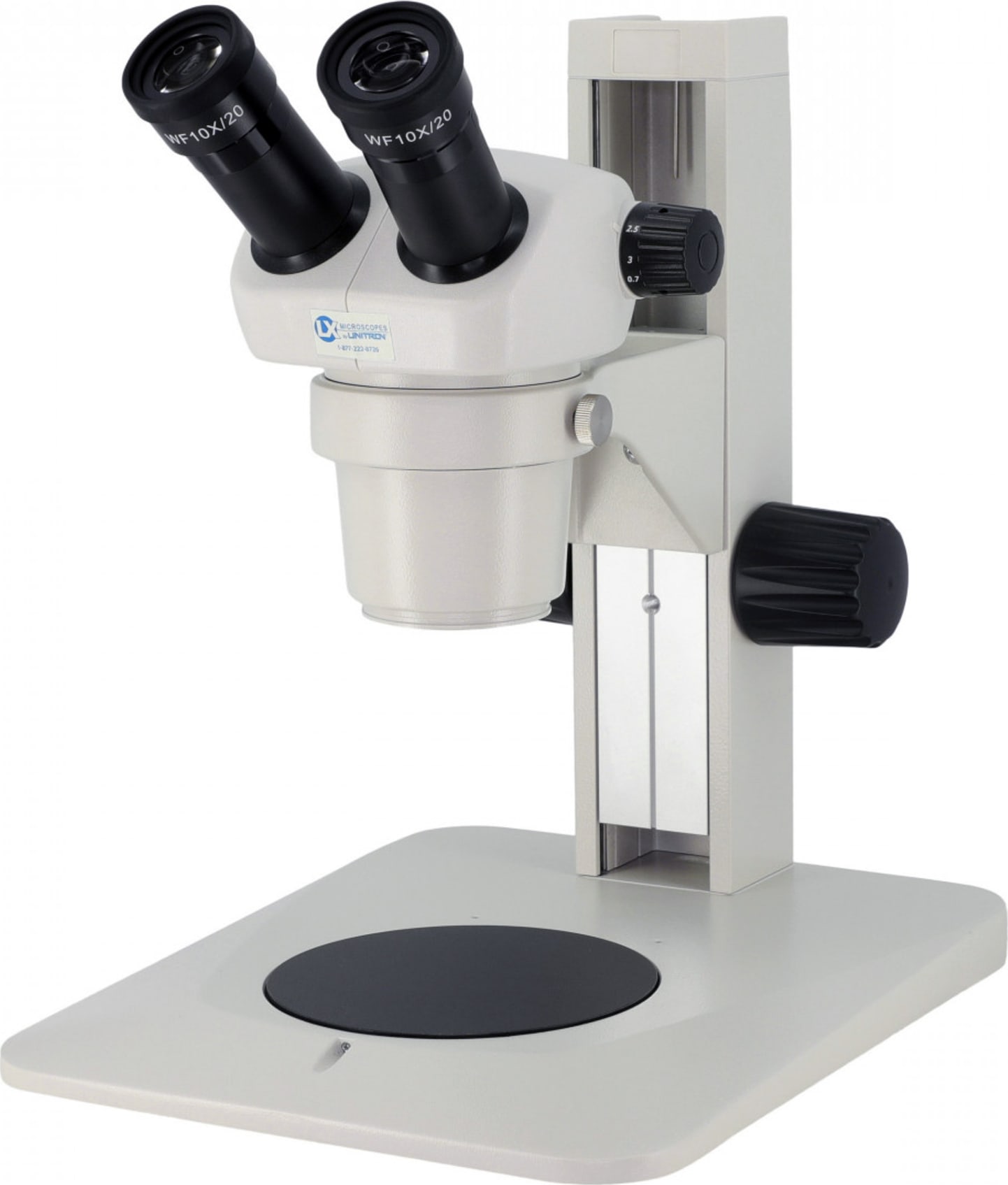 LX Microscopes by Unitron 230PFS - Binocular Stereo Microscope with Plain Focusing Stand