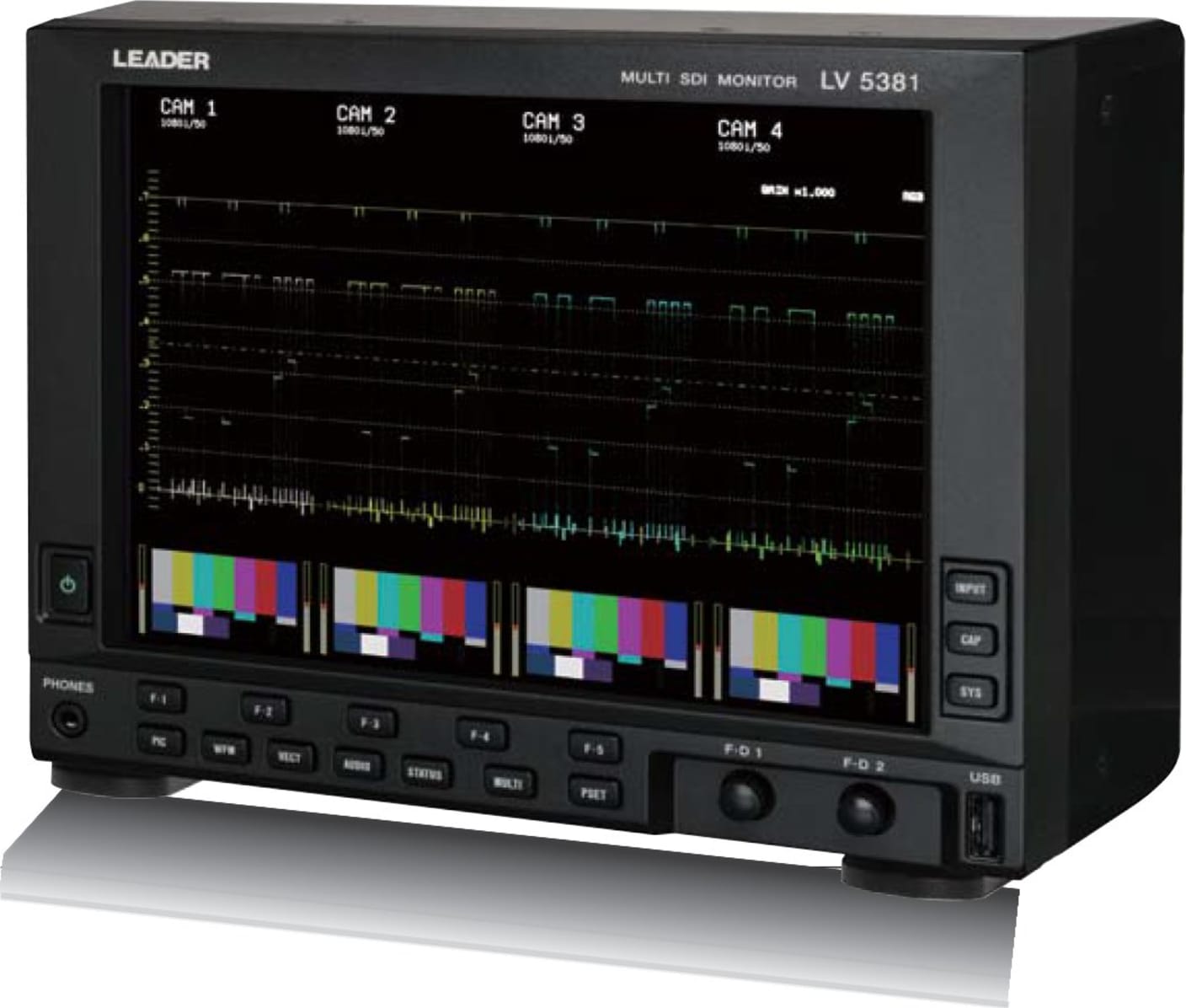 Leader LV5381 4-Input Monitor for HD/SD SDI