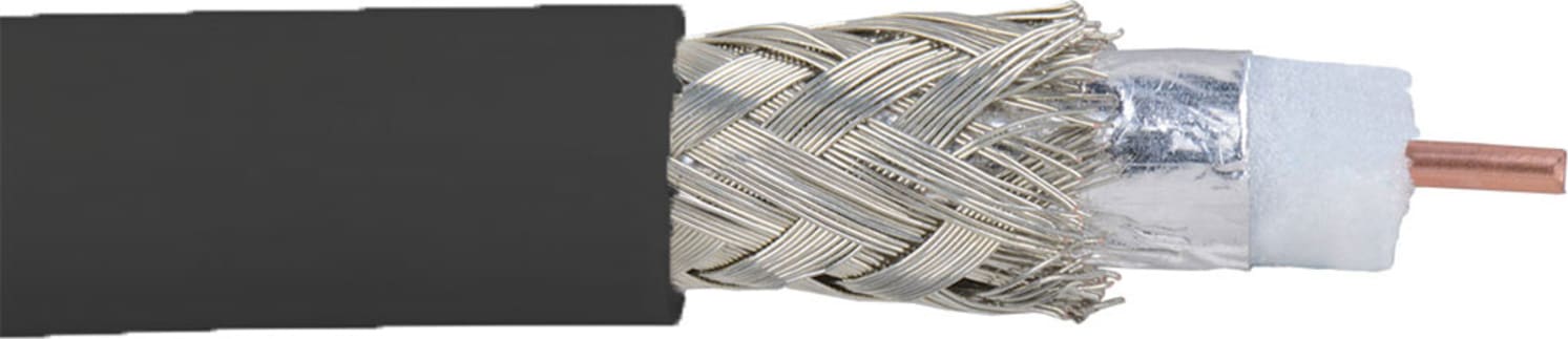 Liberty 18-CMR-SD-BLK-500 Black Serial Digital RG6 Dual Shield 4.5 GHz Coaxial Cable