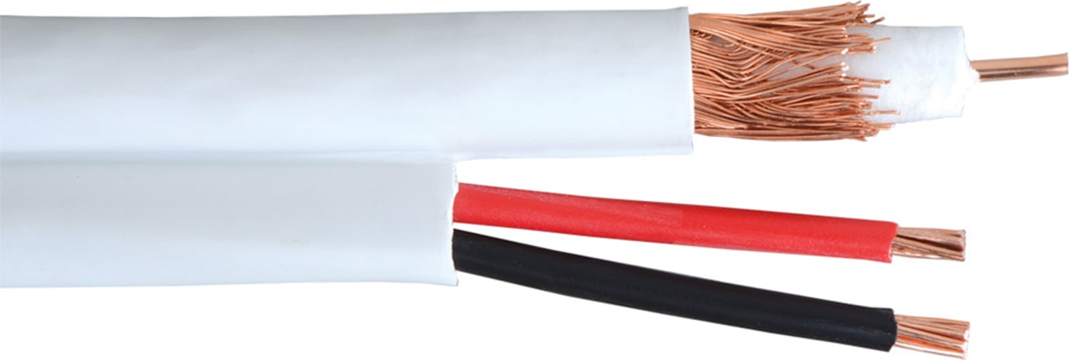 Liberty RG59-18-2C-PS-500 White Baseband with PTZ Video RG59 Plenum Coaxial Cable Reel