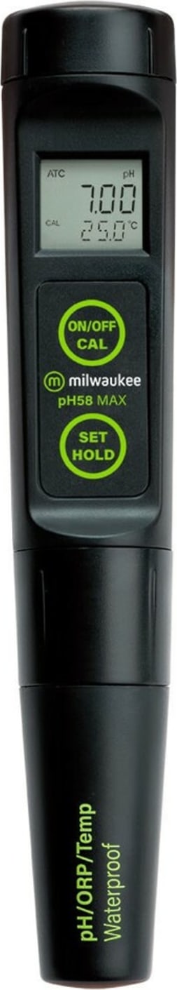 Milwaukee Instruments pH58 - MAX Waterproof 3-in-1 pH/ORP/Temp Tester w/ Replaceable Probe