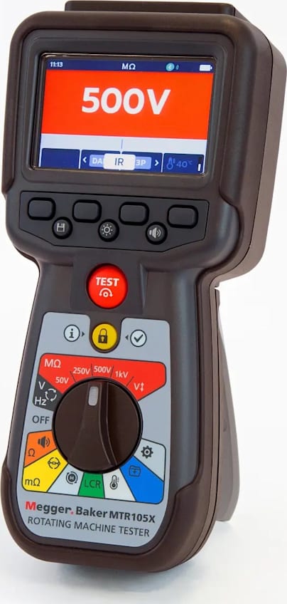 Rotating Machine Tester Megger MTR105X - Rotating Machine Tester with Bluetooth | TEquipment