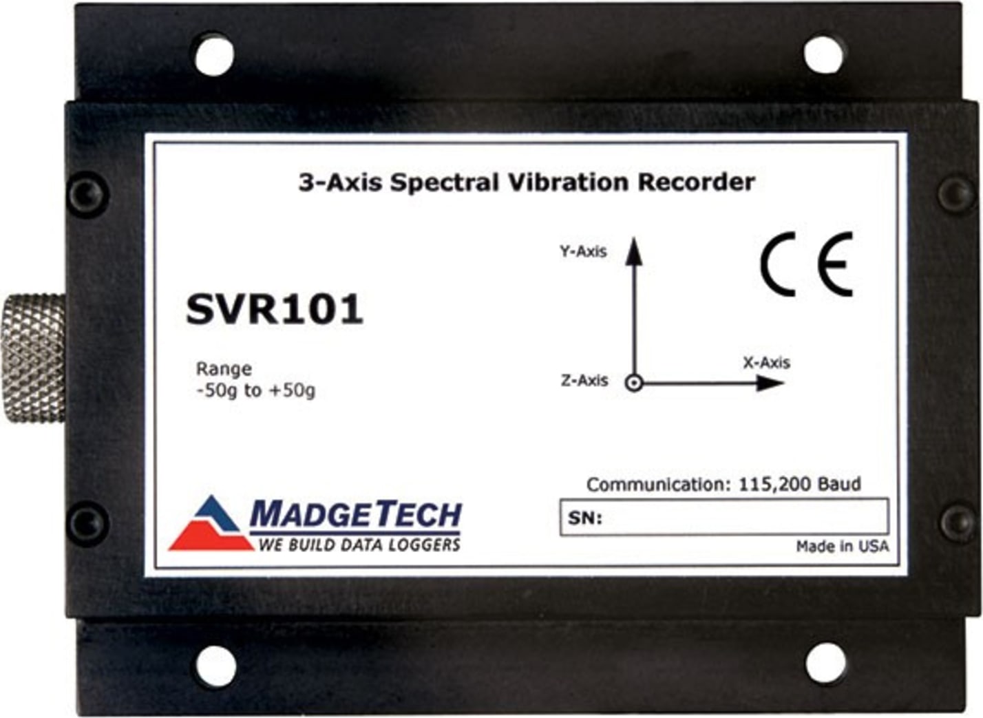 Madgetech SVR101 Spectral Vibration Data Logger