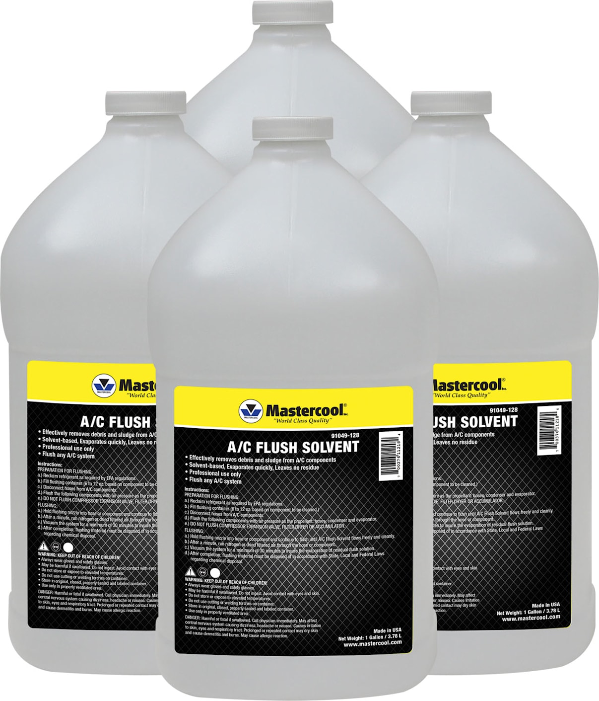 Mastercool 91049-128-4 - A/C Flush Solvent - 1 Gallon (4 pack)