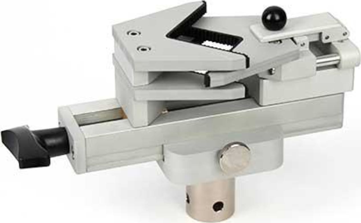 MecMesin 432-677 - V-jaw Vice Clamp, 3 Jaws w/ Quick Release Lever, 500N, QC-20 Fitting