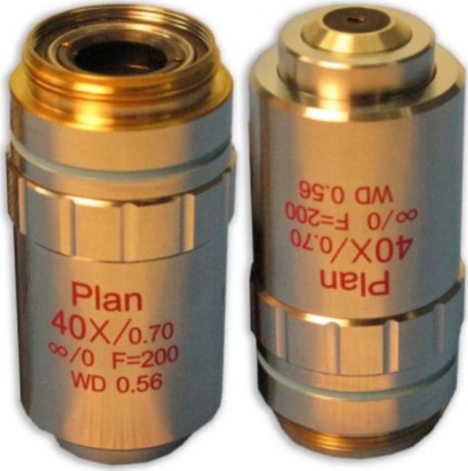 Meiji Techno MA948 - Strain Free Plan for Incident Light 40X Polarizing Brightfield Objective