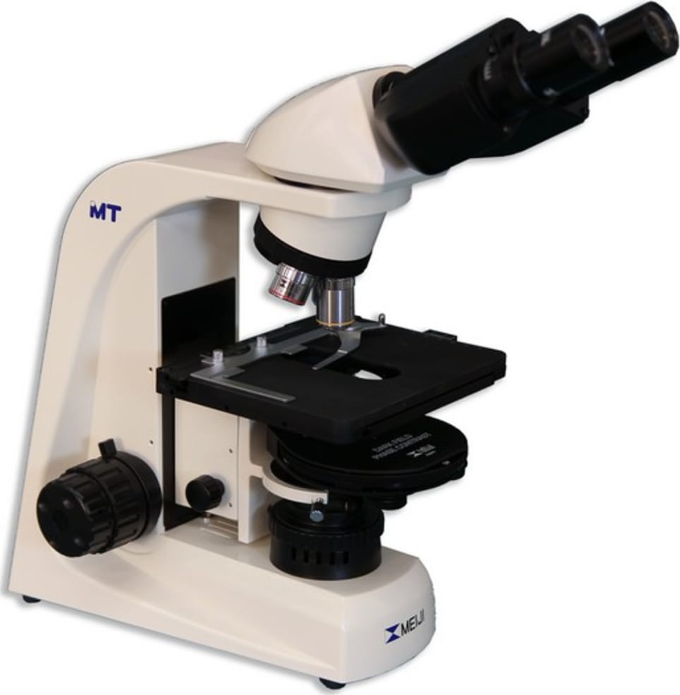 Meiji Techno MT4210L LED Binocular Brightfield Phase Contrast Biological Microscope Right Side Angle View