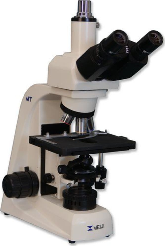 Meiji Techno MT4300D LED Trinocular Dermatology Microscope Right Side Angle View