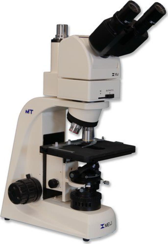 Meiji Techno MT4300ED LED Ergonomic Trinocular Dermatology Microscope Right Side Angle View