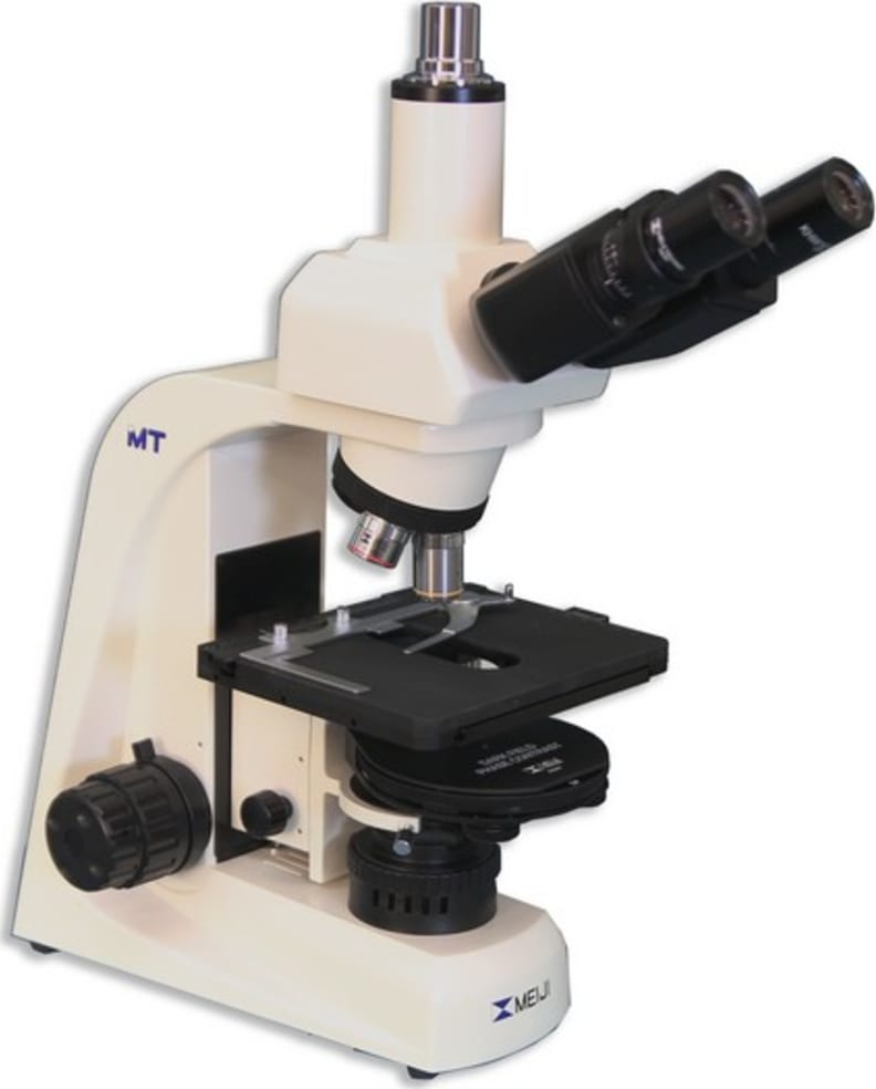 Meiji Techno MT4310L LED Trinocular Brightfield Phase Contast Biological Microscope Right Side Angle View