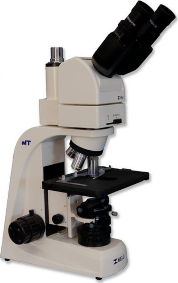 Meiji Techno MT5300ED LED Ergonomic Trinocular Dermatology Microscope Right Side Angle View