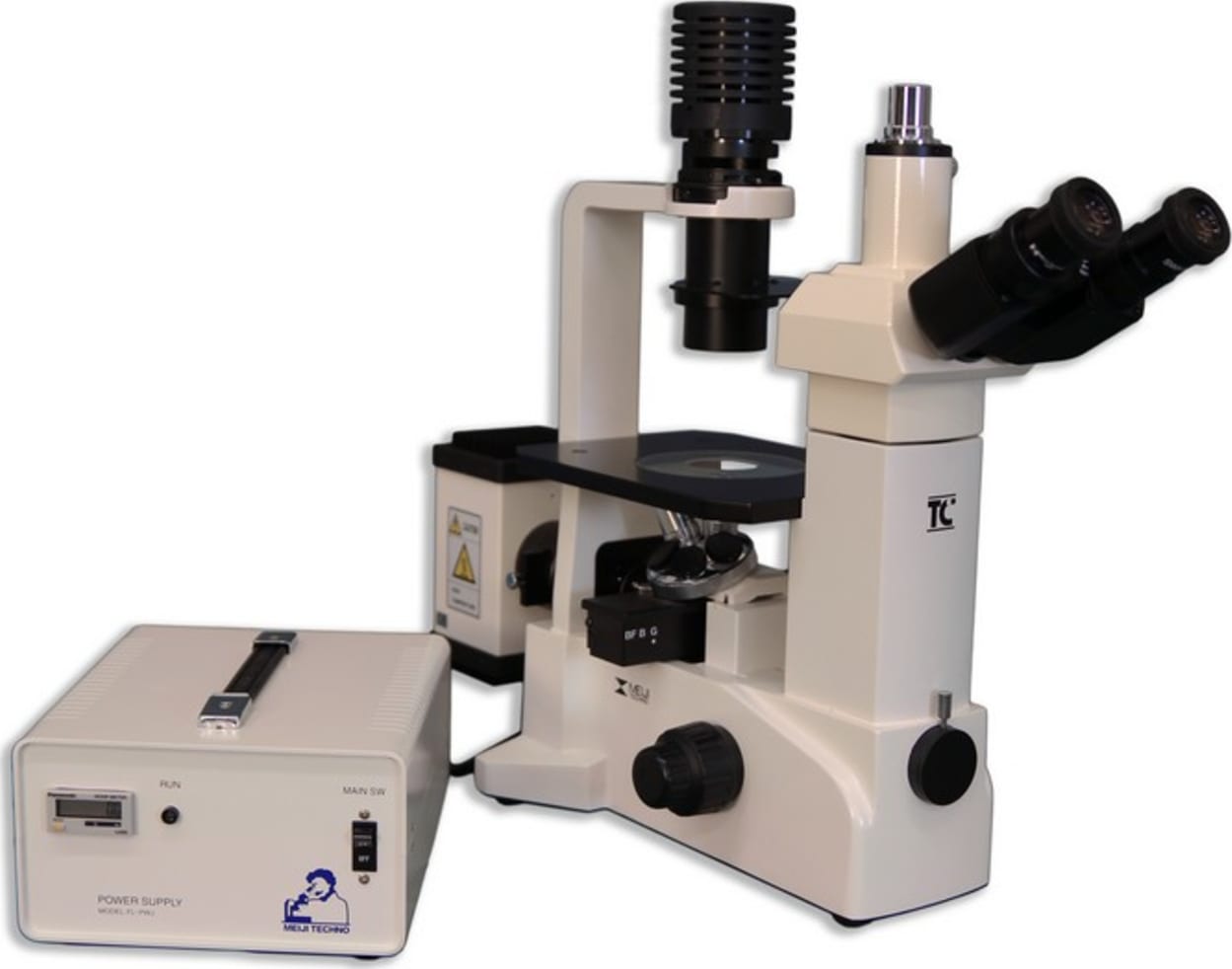 Meiji Techno TC-5600 Inverted Microscope Right Side Angle View