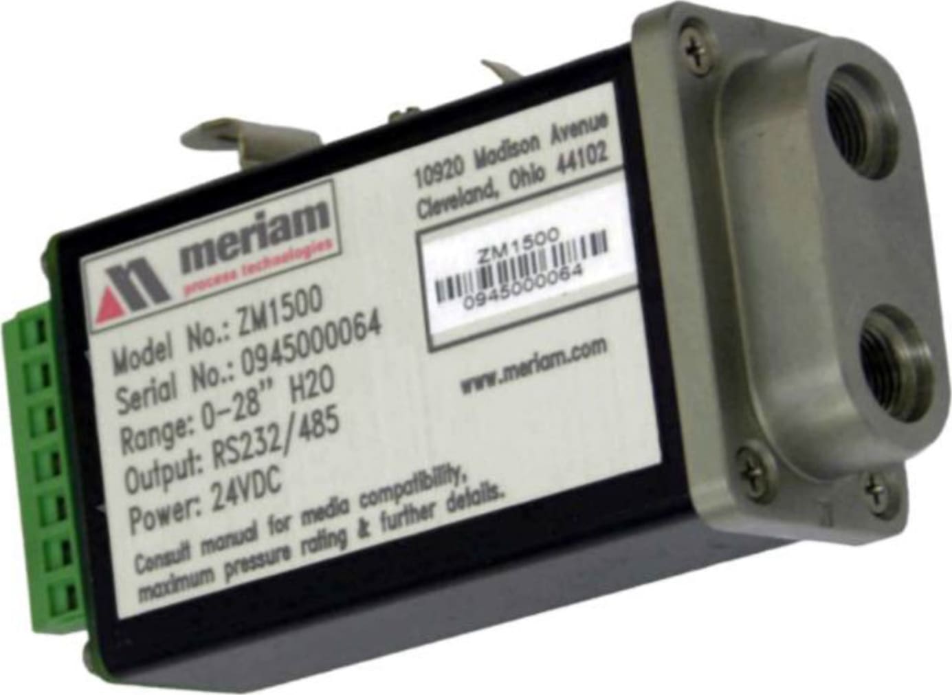 Meriam M1500 Digital Pressure Transmitter: Single Pressure Sensor