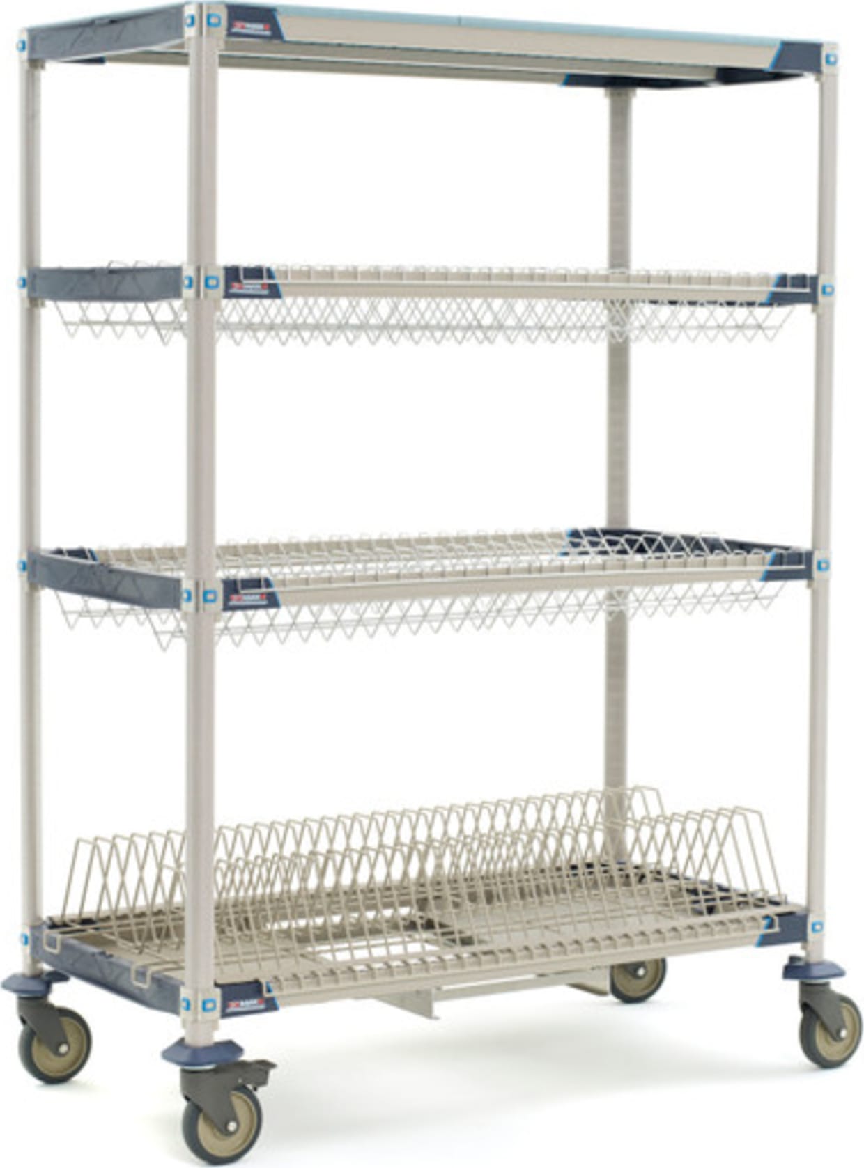 24 Inch Rack Metro Metro PR48VX3-XDR - MetroMax i Mobile Drying Rack w/Two Drop-Ins, One ...