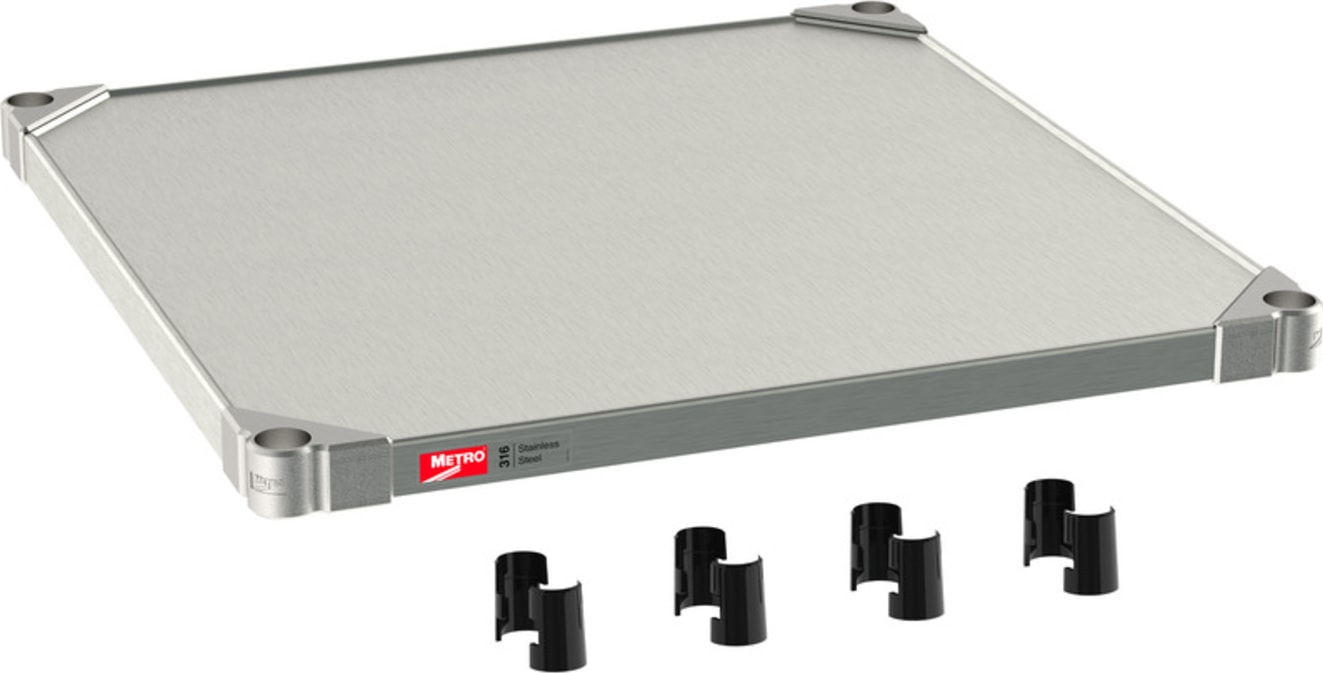 24 Inch Rack Metro Metro 2424NFS-T316 - Super Erecta Solid Shelf, Autoclavable/Cart ...