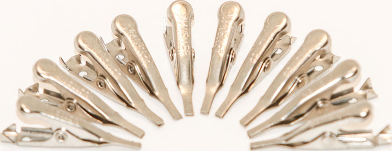 Mueller Electric 010019 Micro Alligator Clips with Smooth Jaw