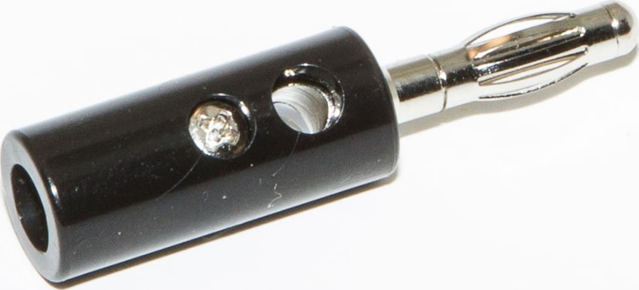 Mueller Electric BU-00249-0 Black Set Screw Stackable Banana Plug