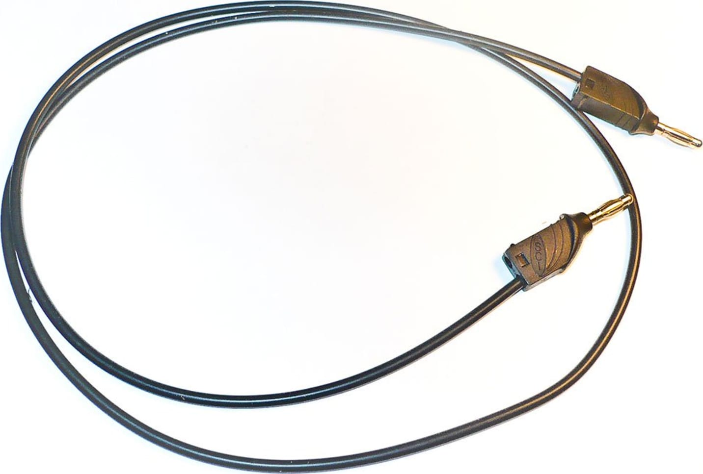 Mueller Electric BU-2929-M-39-0 Black Unshrouded Banana Plug on Both Ends