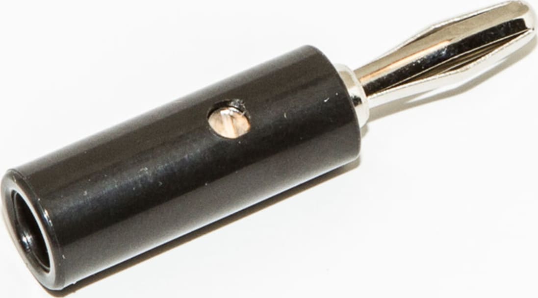 Mueller Electric BU-00245-0-50 Black Set Screw Banana Plug