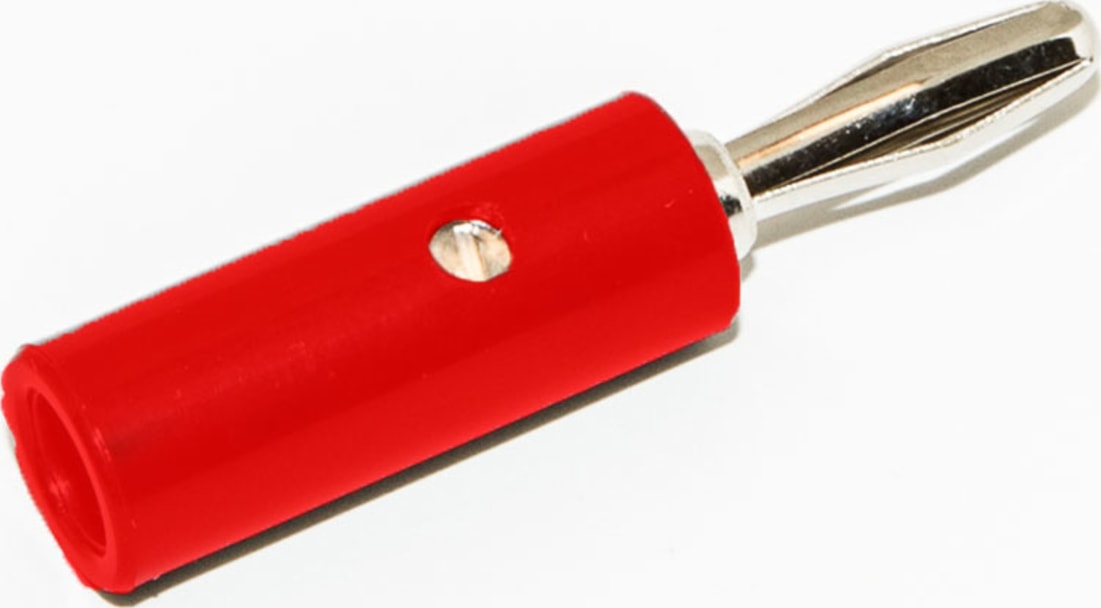 Mueller Electric BU-00245-2-10 Red Set Screw Banana Plug - 50 Units