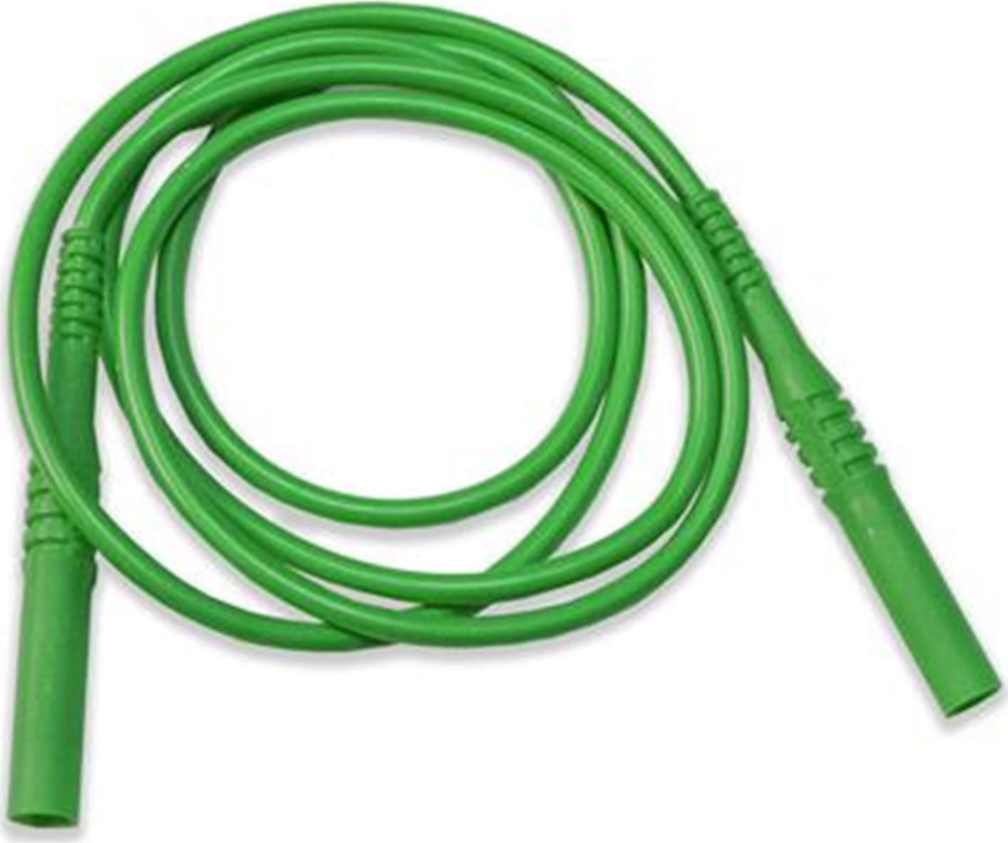 Mueller Electric - Test Lead Shrouded Banana Plugs Both ends Silicone - Green