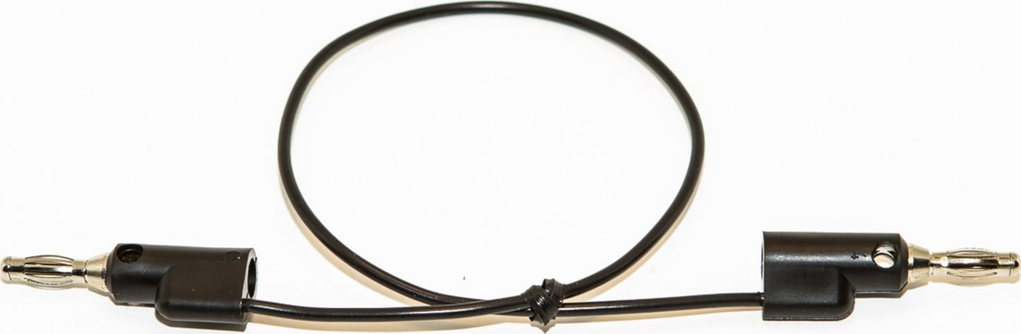 Mueller Electric BU-2020-A-24-0 Black Stackable Single Banana Plug on Both Ends