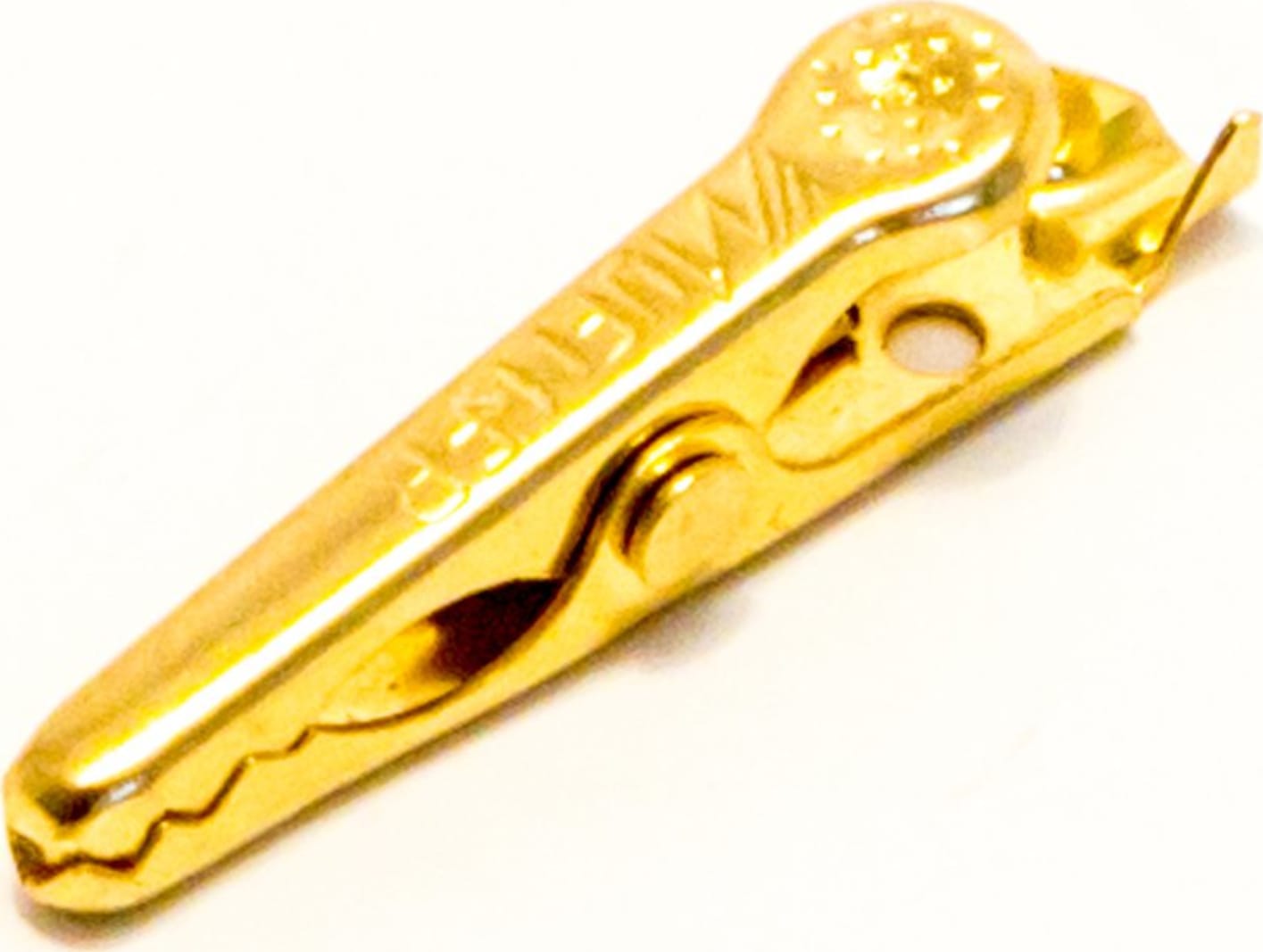 Mueller Electric BU-30G Miniature Alligator clip Barrel - 5 Amp gold plated