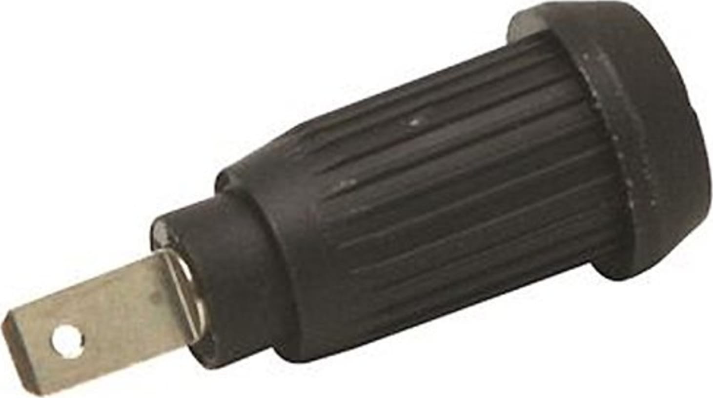 Mueller Electric BU-31603-0 Black Pressfit Insulated Banana Jack - Spade Lug