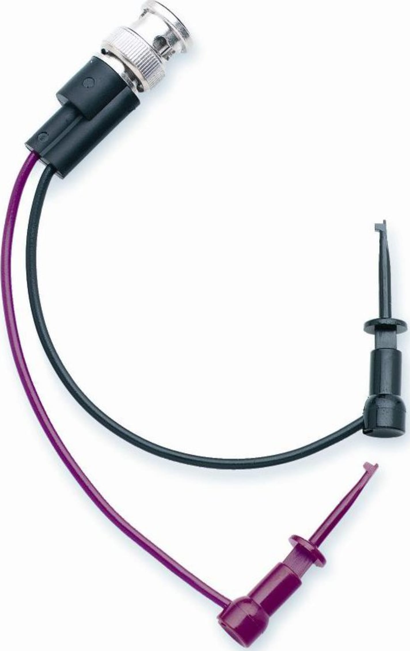 Mueller Electric BU-5114-A-4-0 Black BNC Male Breakout Style to Mini-Micro-Clippers