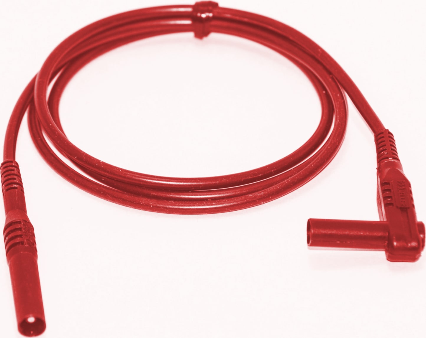 Mueller Electric BU-6162-M-24-2 Red Rt Angle Shrouded Banana Plug