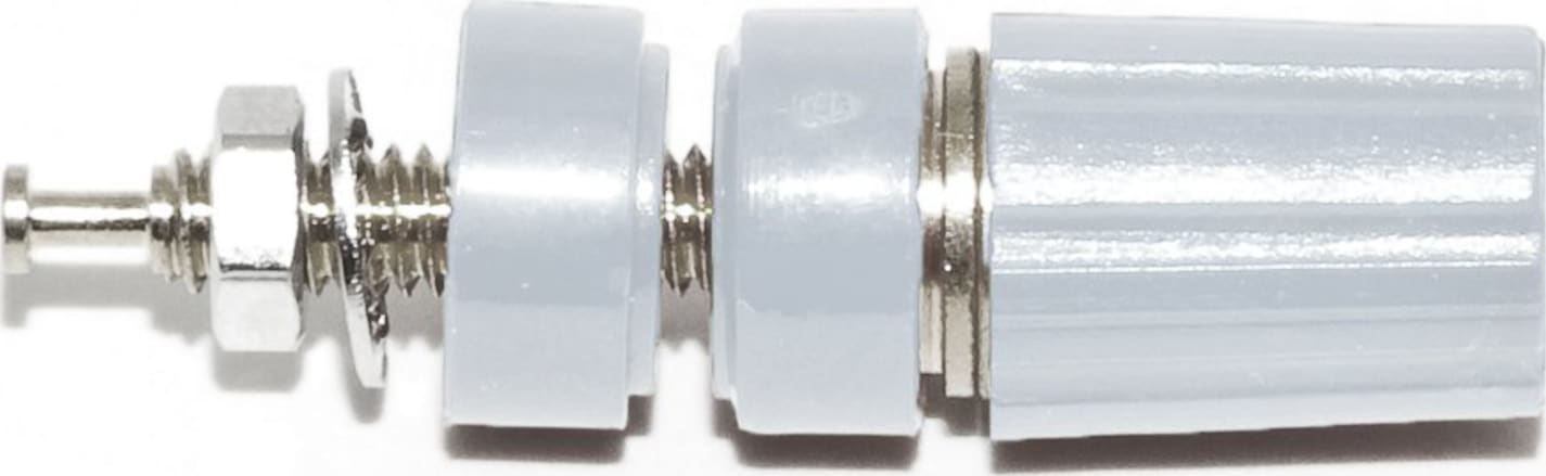 Mueller Electric BU-P3760-9 White Nickel Plated Binding Post