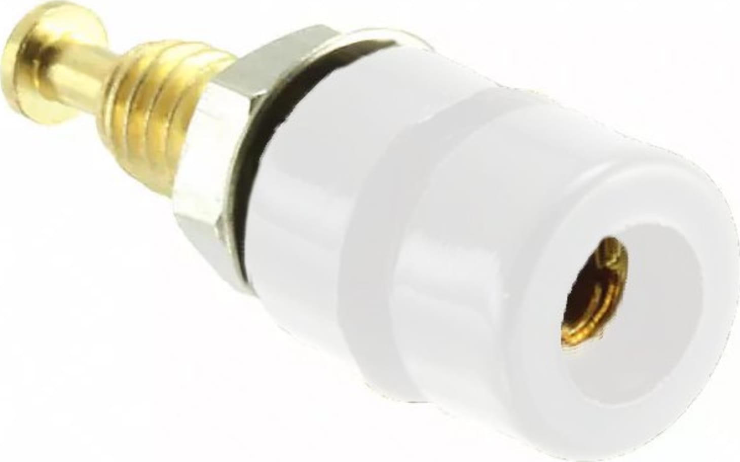 Mueller Electric BUP3542-9 Pin Tip Jack, White 10PK