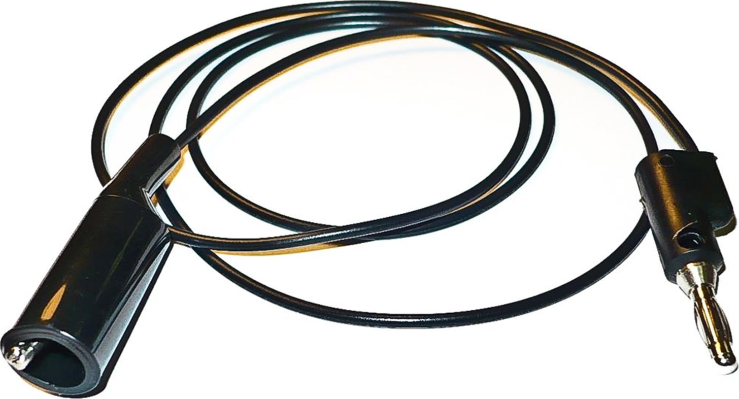 Mueller Ellectric BU-2030-A Black Insulated Alligator Clip to Stackable Banana Plug